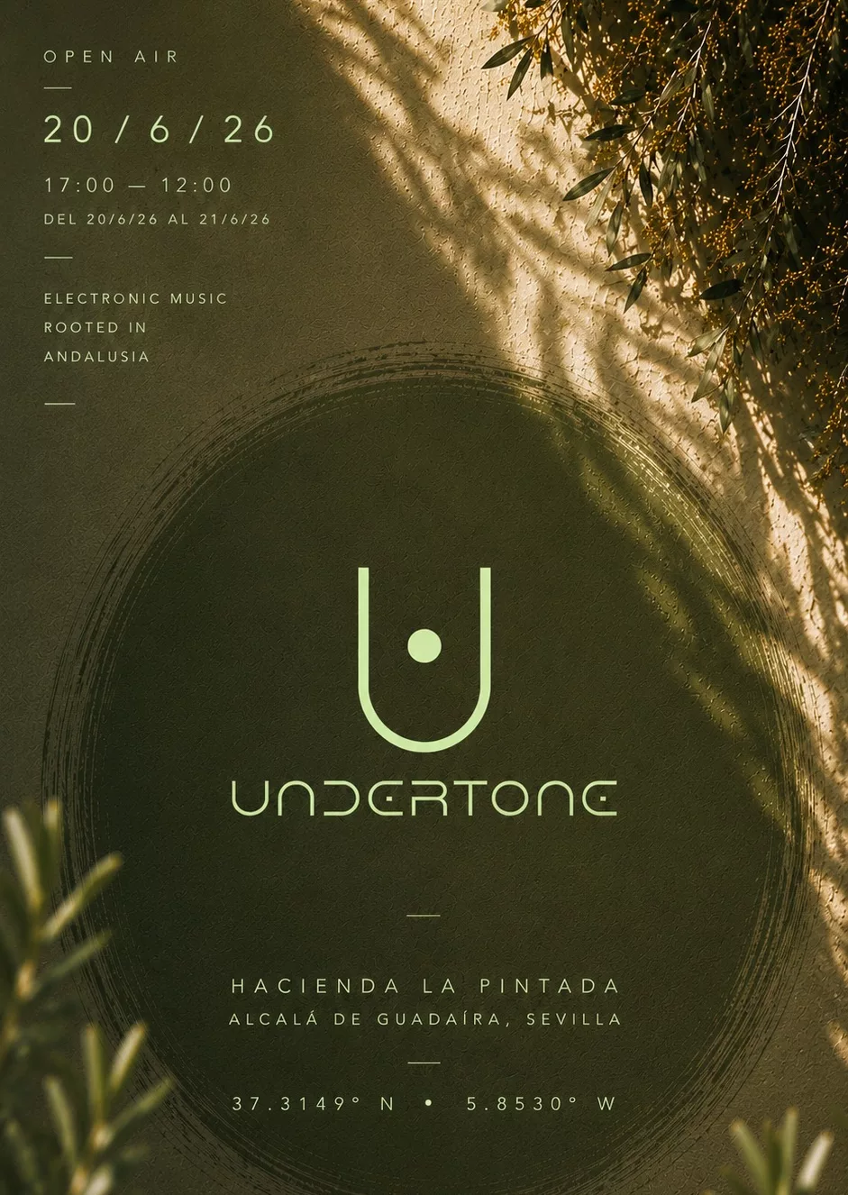 Póster Undertone Open Air — 20.06.26, Hacienda La Pintada